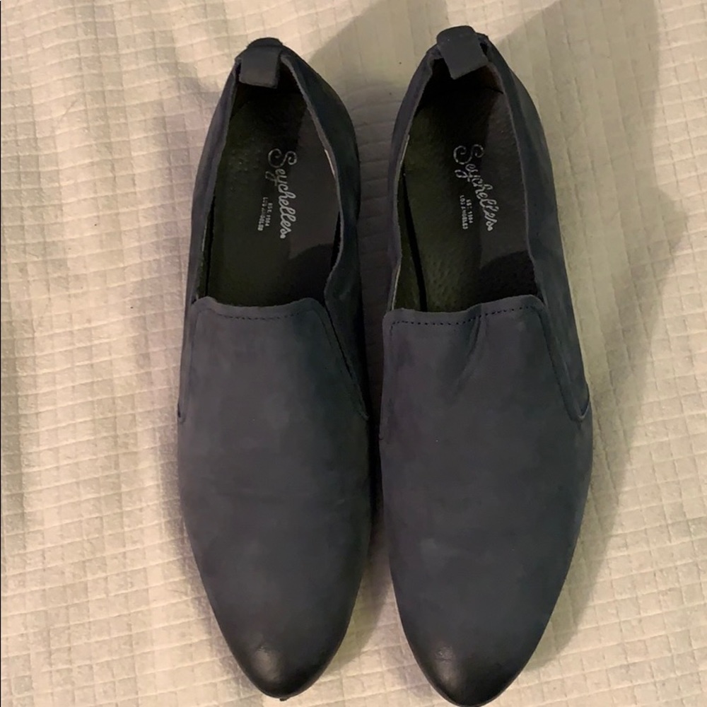 SEYCHELLES size 9 Blue suede shoes